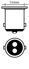 D.C. Bayonet (BA15d) Base Style